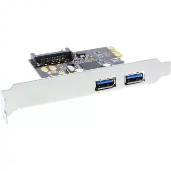 InLine 2-pordiline USB 3.0 hostkontrolleri kaart SATA lisatoitepordiga PCIe