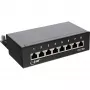 InLine Patch Panel Cat.6A laua-/seinale kinnitatav 8 porti must RAL9005
