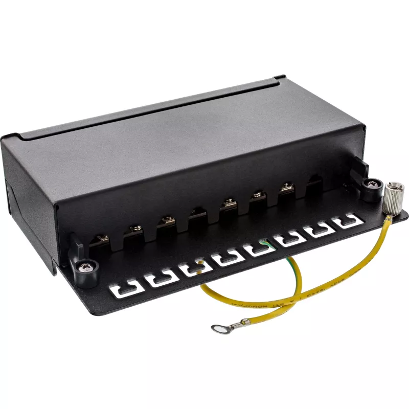 InLine Patch Panel Cat.6A laua-/seinale kinnitatav 8 porti must RAL9005