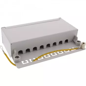 InLine Patch Panel Cat.6A laua/seinale kinnitatav 8 porti helehall RAL7035