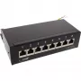 InLine Patch Panel Cat.6A laua-/seinakinnitusega 8 porti must RAL9005