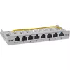 InLine Patch panel Cat.6A 0.5U 8-port, laud/seinal/kanduril, hall, tolmukaitse