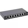 InLine patch-paneel Cat.6A 0.5U 8 pordiga, laua-/seinakinnitus, must RAL9005