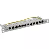 InLine jaotusplokk 10 tolli Cat.6A 0.5U 12 pordiga helehall RAL7035