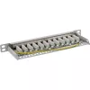 InLine jaotusplokk 10 tolli Cat.6A 0.5U 12 pordiga helehall RAL7035