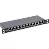 InLine patch-paneel 10 tolli Cat.6A 0.5U 12 pordiga must RAL9005
