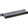 InLine patch-paneel 10 tolli Cat.6A 0.5U 12 pordiga must RAL9005