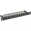 InLine patch-paneel 10 tolli Cat.6A 0.5U 12 pordiga must RAL9005