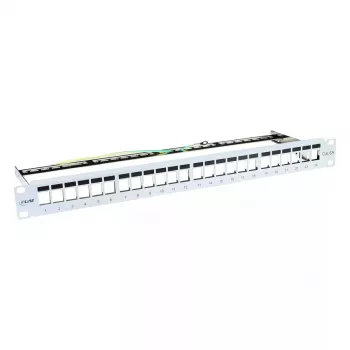 Tühi patch-panel InLine 76824A 19 tolli Cat.6A 24 porti 1U helehall