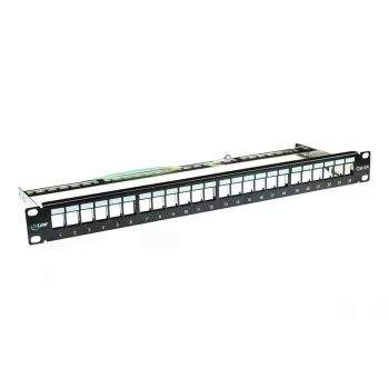 Tühi patch-paneel InLine 76824B 19 tolli Cat.6A 24 porti 1U must