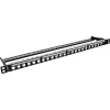 Tühi 19-tolline patch-paneel InLine 76824C, 24 porti RJ45 võtmeelementidele, 0,5U, must