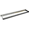Tühi 19-tolline patch-paneel InLine 76824C, 24 porti RJ45 võtmeelementidele, 0,5U, must