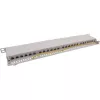 InLine patch-paneel 19-tolline Cat.6A 24 porti 0.5U helehall RAL7035