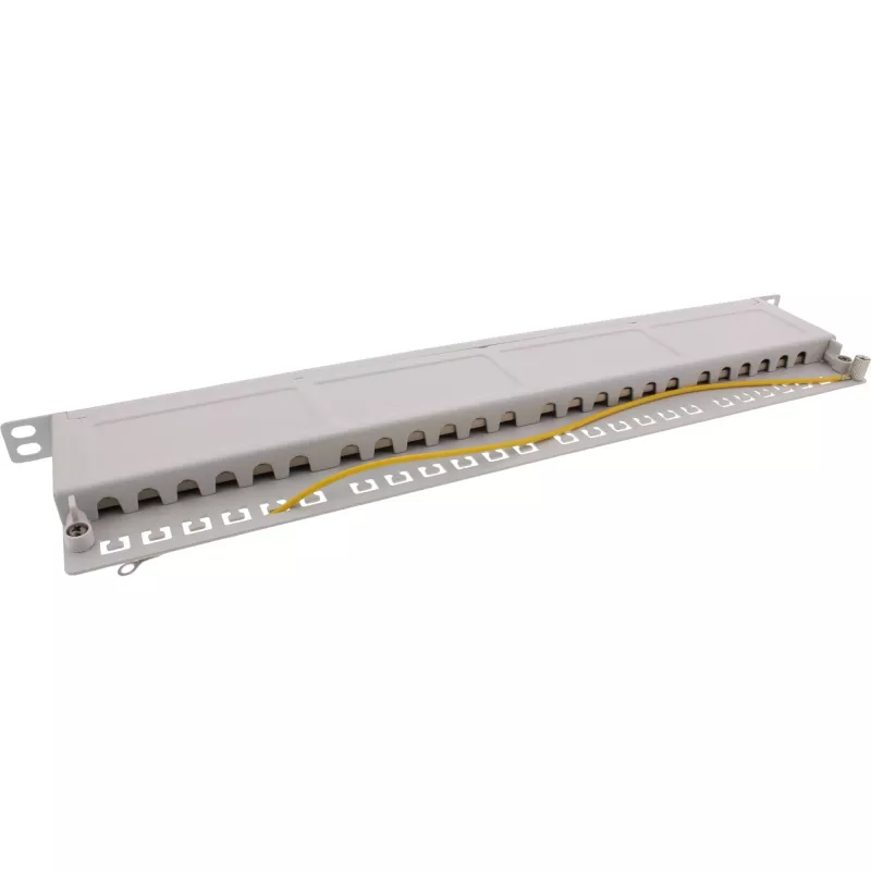 InLine patch-paneel 19-tolline Cat.6A 24 porti 0.5U helehall RAL7035