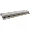 InLine Patch Panel 19 inch Cat.6A 24 Port 1U helehall RAL7035