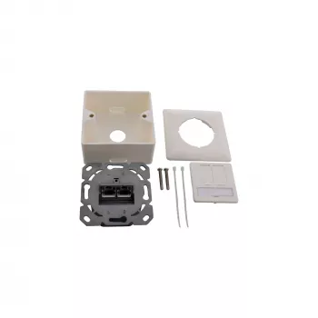 InLine seinakarp Cat.6A pindpaigalduseks 2x RJ45 emane RAL9010 valge