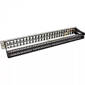 InLine Blank RJ45 Keystone patch panel 19 inch, 48 ports, 1U, Must