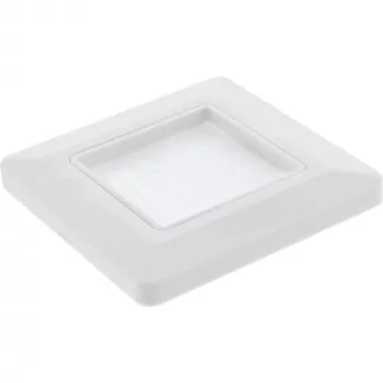 Seinaraam harjaläbiviiguga InLine 78501 telerile, plastik, valge RAL9010, 80×80 mm