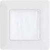 Seinaraam harjaläbiviiguga InLine 78501 telerile, plastik, valge RAL9010, 80×80 mm