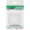 Seinaraam harjaläbiviiguga InLine 78501 telerile, plastik, valge RAL9010, 80×80 mm