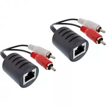 InLine RCA Audio üle LAN / Ethernet / RJ45 kaabli, 2 tk komplekt