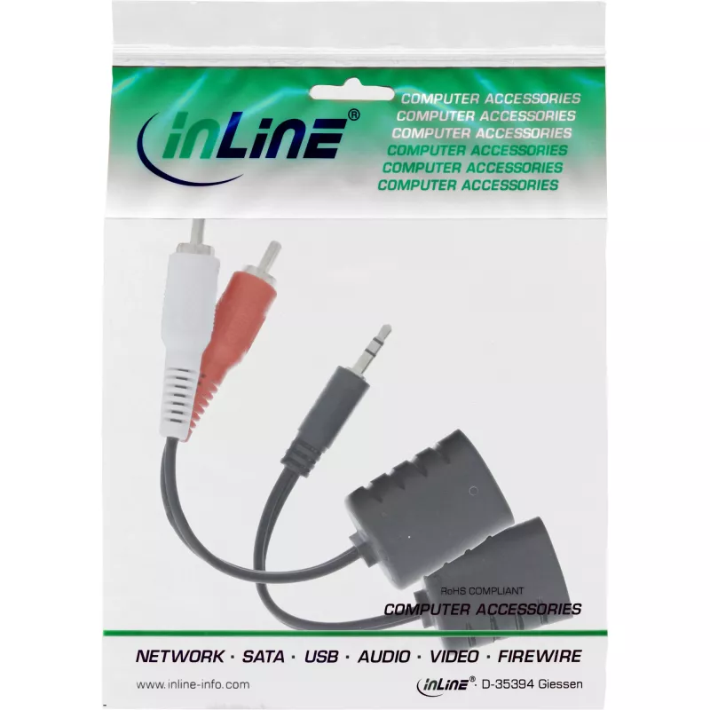 InLine RCA Audio üle LAN / Ethernet / RJ45 kaabli max 50m komplekt
