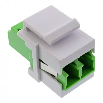 Fiiberoptiline Keystone Sisselõpsatav adapter InLine 89988G LC dupleks SM roheline