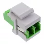 Fiiberoptiline Keystone Sisselõpsatav adapter InLine 89988G LC dupleks SM roheline