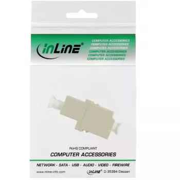 InLine kiudoptiline adapter duplex LC/LC emane MultiMode keraamilise hülsiga