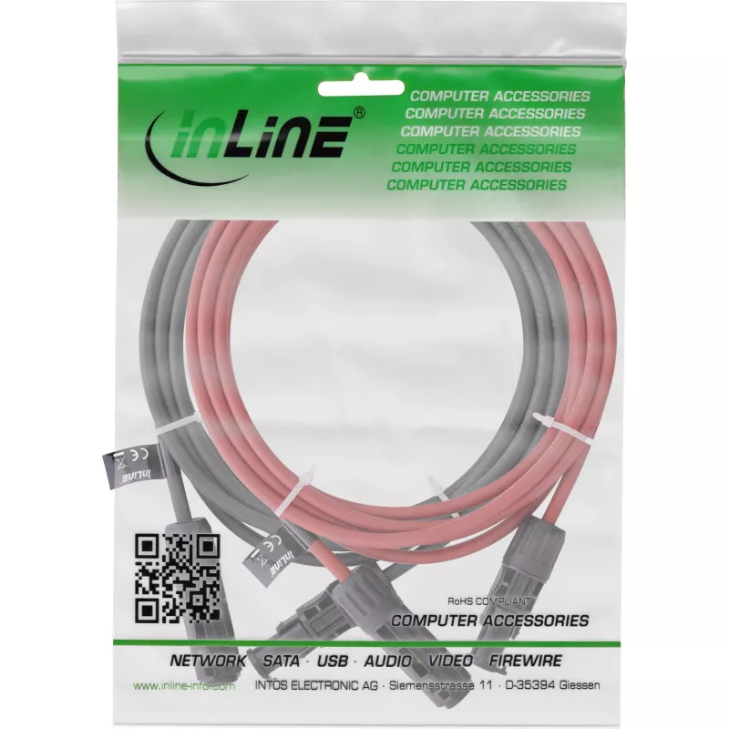 Keskpingekaabel InLine 95410 1500V 10m Punane Must
