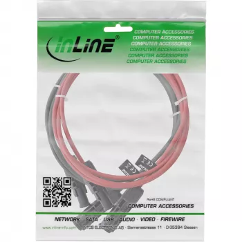 Keskmise pinge kaabel InLine 95601 Punane Must 1500V 1m 0,7mm