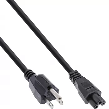 InLine B-16656U toitejuhe Must 2 m NEMA 5-15 IEC C5