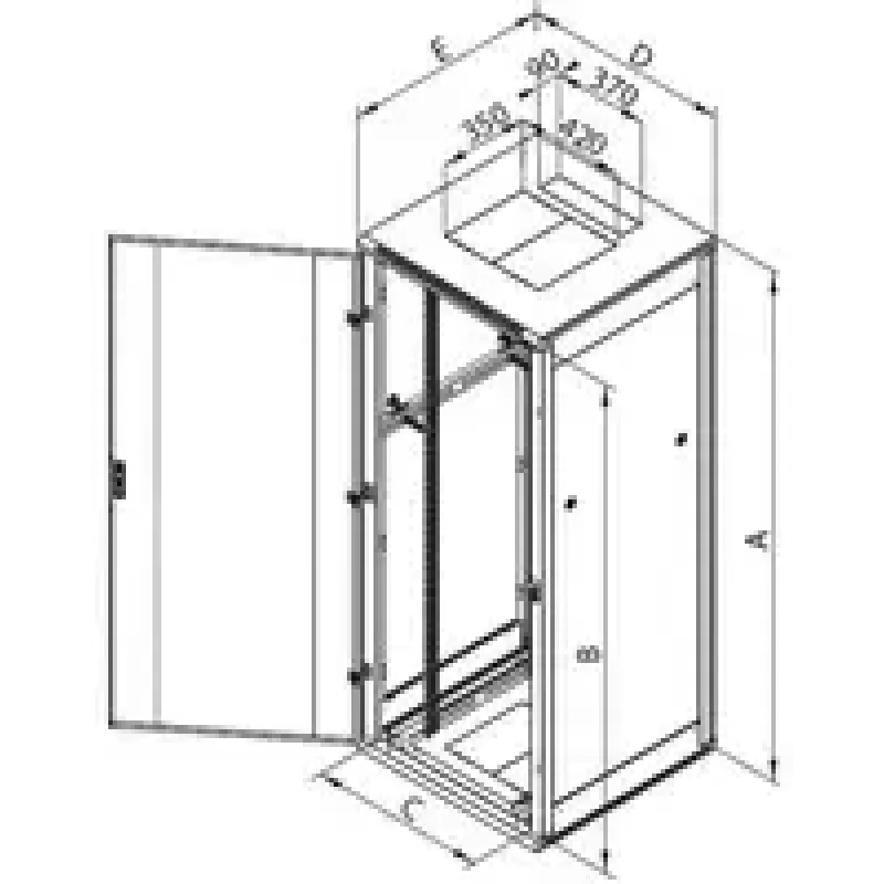 Vabalt seisev riiul Triton RMA-18-A66-CAX-N1 18U 800 kg Hall