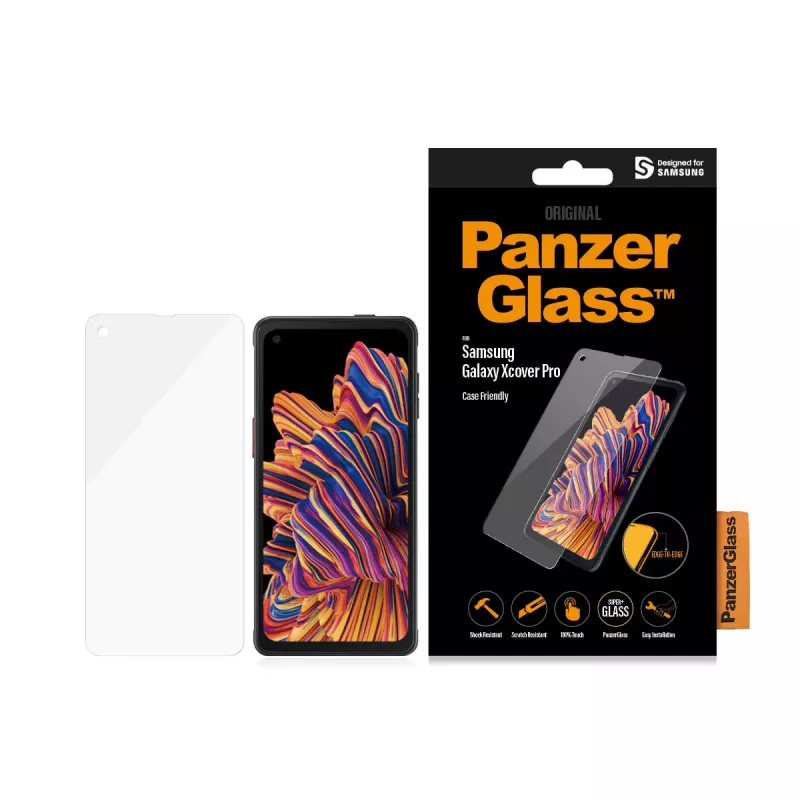 PanzerGlass ® ekraanikaitse Samsung Galaxy Xcover Pro, Samsung, Samsung - Galaxy Xcover Pro, Kuiv paigaldus, Kriimustuskindel, Põrutuskindel, Läbipaistev, 1 tk