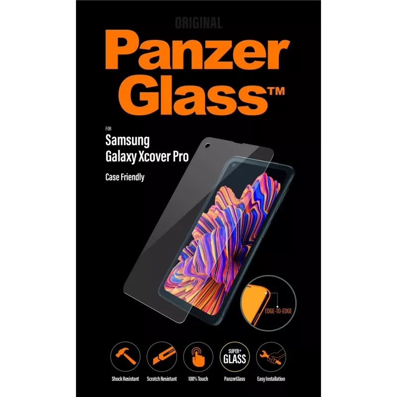PanzerGlass ® ekraanikaitse Samsung Galaxy Xcover Pro, Samsung, Samsung - Galaxy Xcover Pro, Kuiv paigaldus, Kriimustuskindel, Põrutuskindel, Läbipaistev, 1 tk