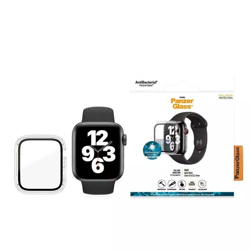 PanzerGlass ® Full body ümbris Transparent Apple Watch Series SE 3 | 6 | 5 | 4 | 40mm