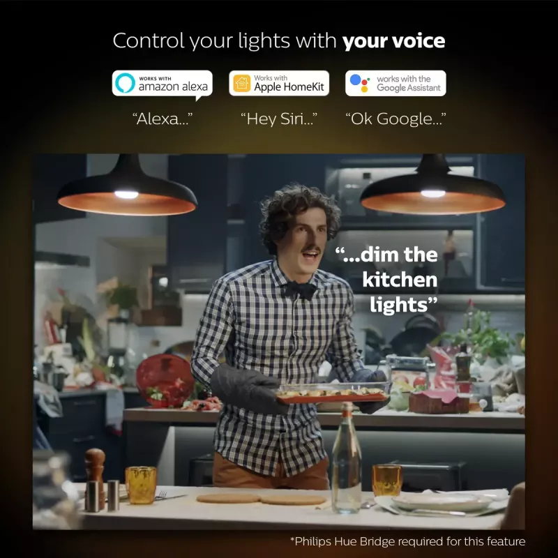 Nutikas LED stardikomplekt Philips Hue Valge and Colour Ambience — 2× E27 11W lambid, Bluetooth/Zigbee