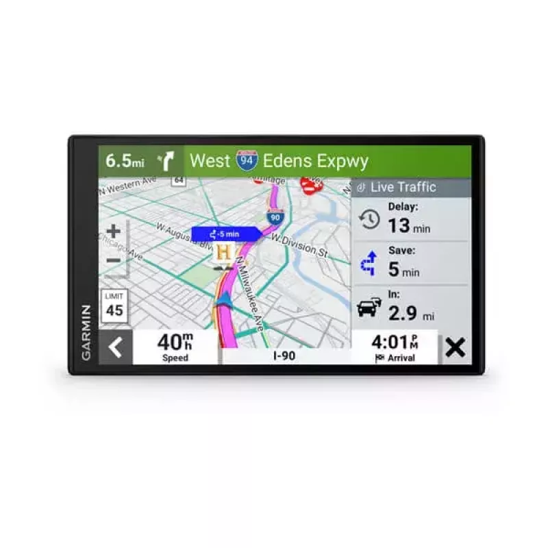 Navigator Garmin DriveSmart 76 7-tolline TFT-puuteekraan 32 GB Must