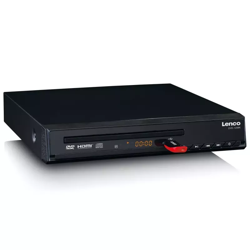 DVD-mängija Lenco DVD-120 Must NTSC PAL 20-20000 Hz 90 dB
