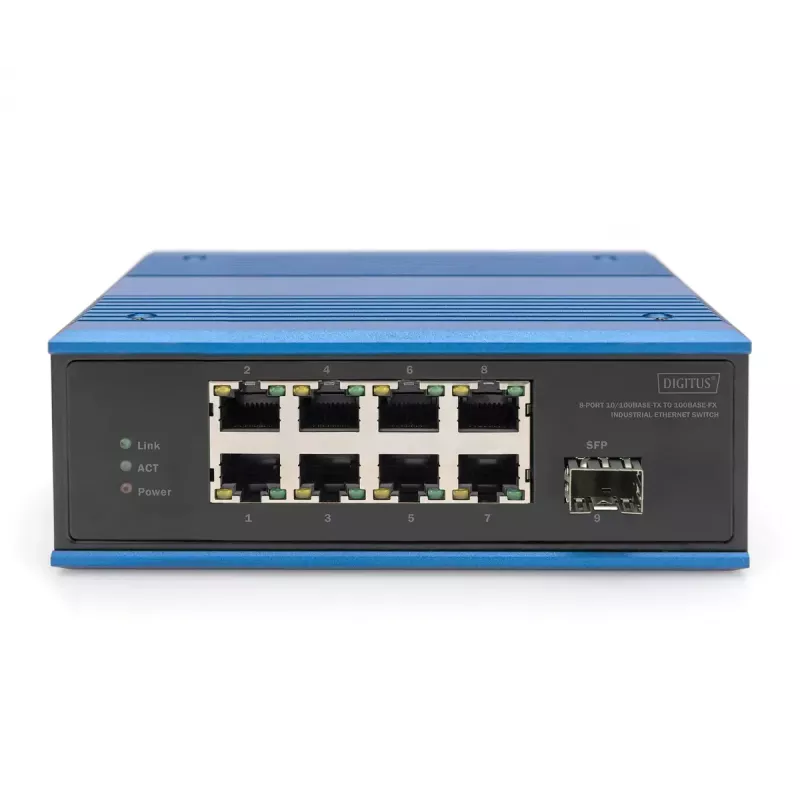 Mittehallatav kommutaator Digitus DN-651132 8 pordiga kiire Ethernet 1 SFP üleslingiga