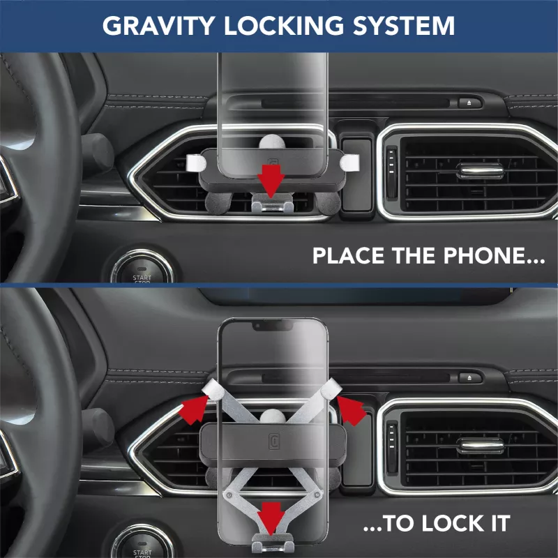 Cellularline Slide Fit - Universaalne autosse nutitelefoni hoidik lihtsa sisestamisega