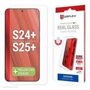 Displex ekraanikaitse (10H) Samsung Galaxy S24+/S25+ jaoks, Eco kinnitusraam, kriimustuskindel