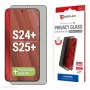 Displex privaatsusekraani kaitseklaas (10H) Samsung Galaxy S24+/S25+ jaoks, Eco paigaldusraam, privaatsusfilter