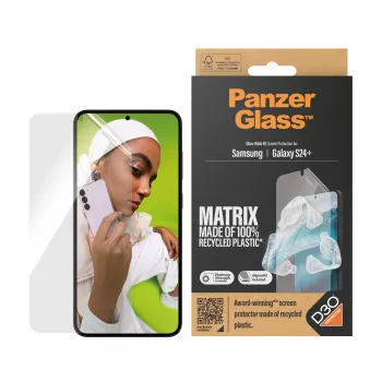 PanzerGlass ® ECO MATRIX kaitseklaas koos D3O® Samsung Galaxy S24+ | Ülilai sobivus joonduskomplektiga