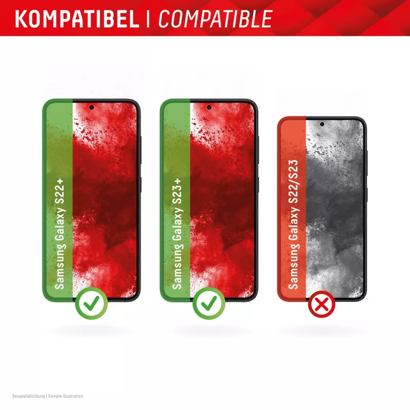 Displex Premium ekraanikaitse (täielik kate, 10H) Samsung Galaxy S22+/S23+-le, Eco kinnitusraam, täielik kate