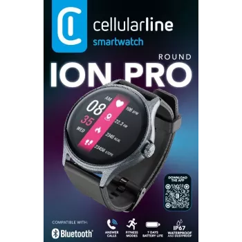 Cellularline ION PRO Round Bluetooth® nutikell rakendusega, 3,51 cm (1,38 tolli), TFT, puuteekraan, 0,00064 GB, 98 g