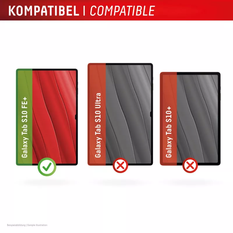 Displex Tablet Glass (9H) Samsung Galaxy Tab S10 FE+ jaoks, Eco kinnitusraam, purunematu