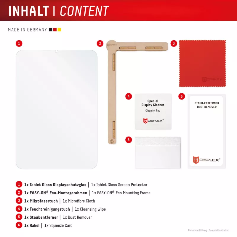 Displex Tablet Glass (9H) Samsung Galaxy Tab S10 FE+ jaoks, Eco kinnitusraam, purunematu