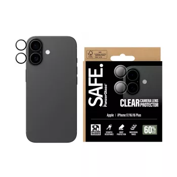 Kaamera objektiivi kaitsja PanzerGlass SAFE iPhone 17 16 16 Plus jaoks Kriimustuskindel Löögikindel Läbipaistev