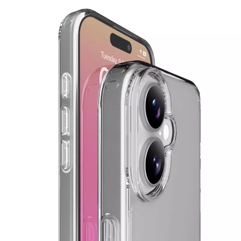 Cellularline Clear Protect - iPhone 17 kõva ümbris kummist servadega